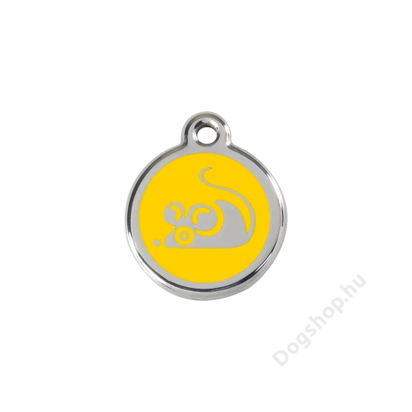 Red Dingo Rozsdamentes egér mintás acél biléta sárga Red Dingo Rozsdamentes egér mintás acél biléta sárga