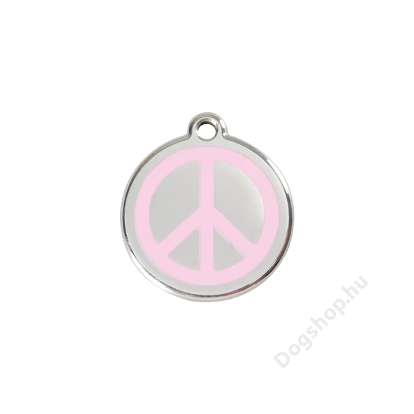 Red Dingo Rozsdamentes békejel mintás acél biléta rózsaszín Red Dingo Rozsdamentes békejel mintás acél biléta rózsaszín