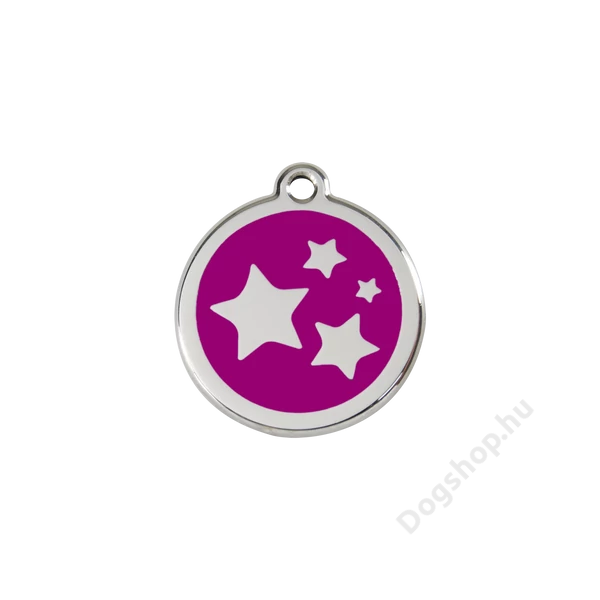 Red Dingo Rozsdamentes csillag mintás acél biléta lila Red Dingo Rozsdamentes csillag mintás acél biléta lila