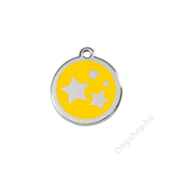 Red Dingo Rozsdamentes csillag mintás acél biléta sárga Red Dingo Rozsdamentes csillag mintás acél biléta sárga