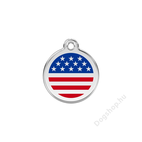 Red Dingo Rozsdamentes USA zászló mintás acél biléta