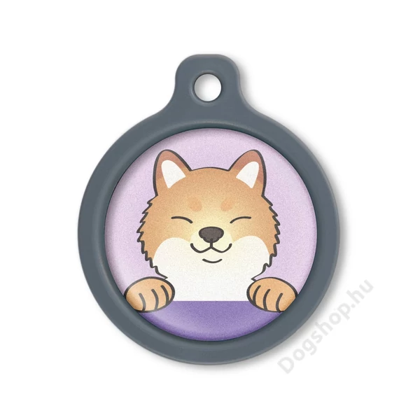 Blucky Happy Pup Pastel Purple Dog Tag large