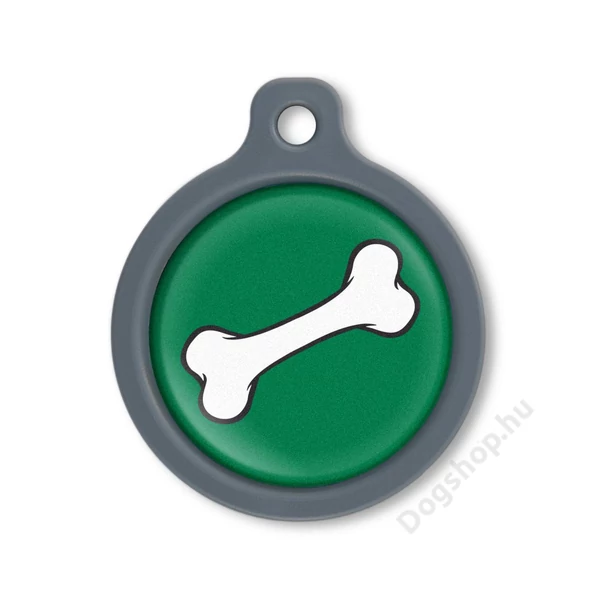Blucky Bone Dark Green Dog Tag large