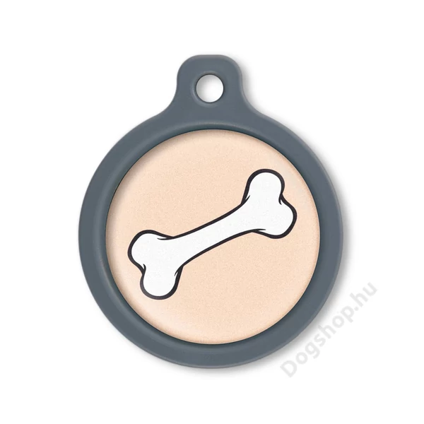 Blucky Bone Pastel Orange Dog Tag large