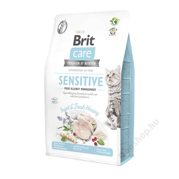 Brit Care Cat SENSITIVE FOOD ALLERGY MANAGEMENT ROVAR ÉS FRISS HERING 2kg Brit Care Cat SENSITIVE FOOD ALLERGY MANAGEMENT ROVAR ÉS FRISS HERING 2kg