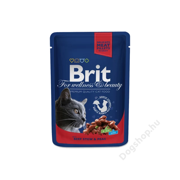 Brit Premium Cat Pouches Beef Stew With Peas 100 G