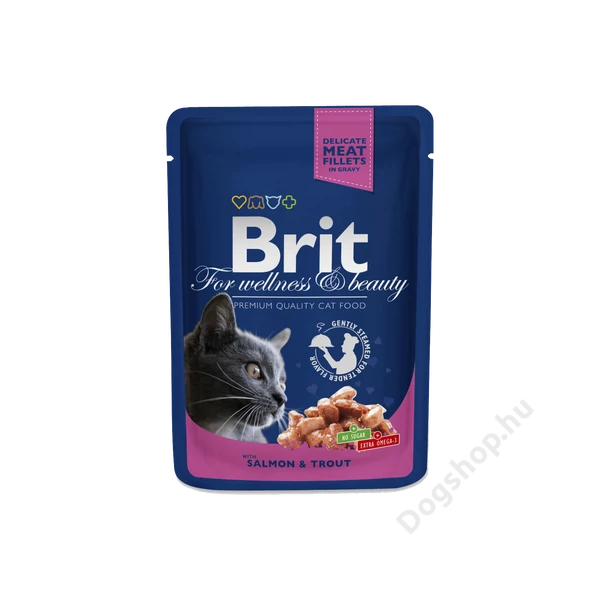 Brit Premium Cat Pouches Norwegian Salmon & Trout 100 G Brit Premium Cat Pouches Norwegian Salmon & Trout 100 G