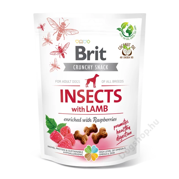 Brit Care Dog Crunchy Cracker Insects with Lamb and Raspberries 200g