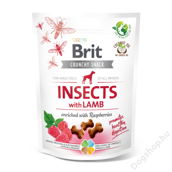 Brit Care Dog Crunchy Cracker Insects with Lamb and Raspberries 200g