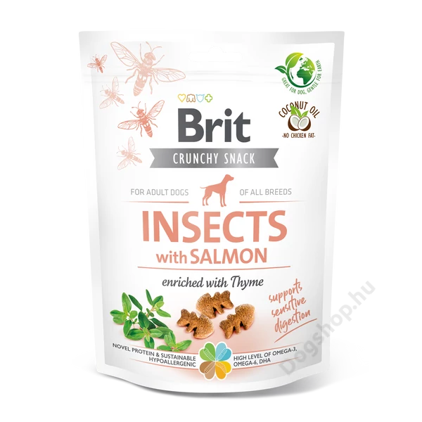 Brit Care Dog Crunchy Cracker Insects with Salmon and Thyme 200g