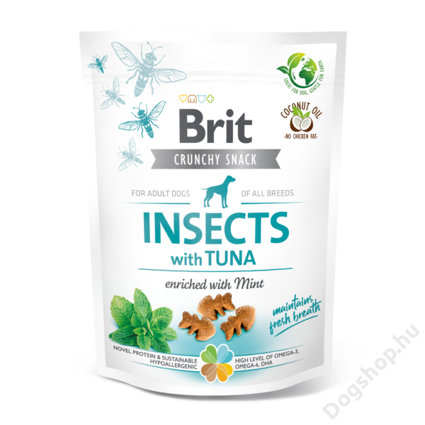 Brit Care Dog Crunchy Cracker Insects with Tuna and Mint 200g