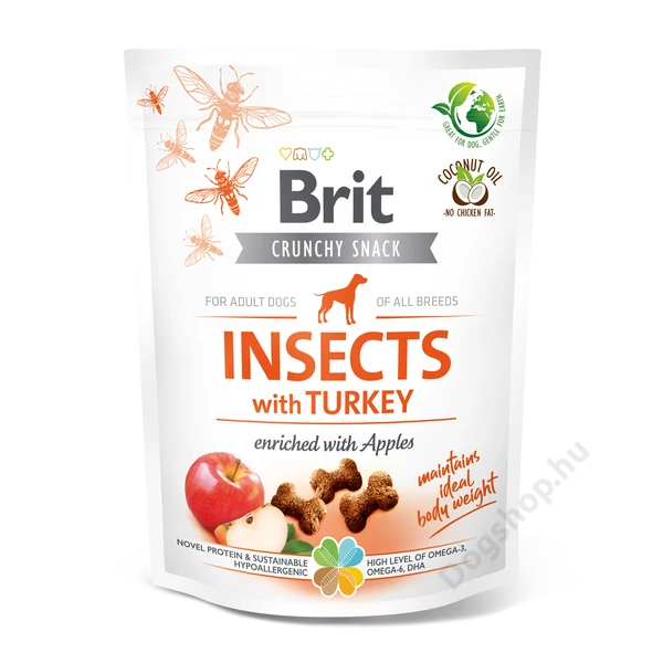 Brit Care Dog Crunchy Cracker Insects with Turkey and Apples 200g
