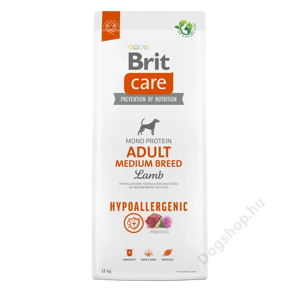 Brit Care Dog Hypoallergenic Lamb Adult Medium Breed 12 kg Brit Care Dog Hypoallergenic Lamb Adult Medium Breed 12 kg