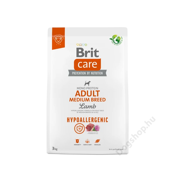 Brit Care Dog Hypoallergenic Lamb Adult Medium Breed 3 kg Brit Care Dog Hypoallergenic Lamb Adult Medium Breed 3 kg
