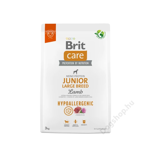 Brit Care Dog Hypoallergenic Lamb Junior Large Breed 3 kg Brit Care Dog Hypoallergenic Lamb Junior Large Breed 3 kg