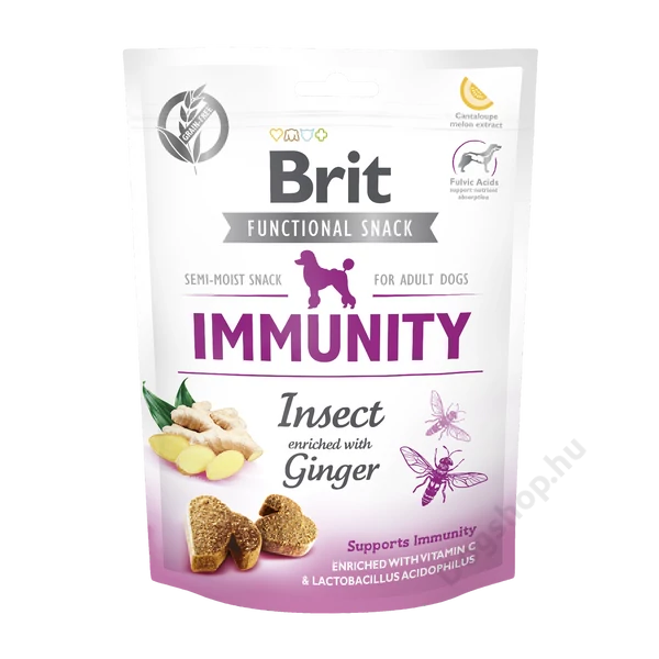 Brit Care Functional Snack Immunity Insect (rovar, gyömbér) 150g