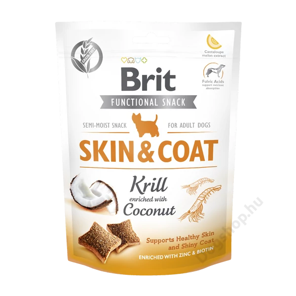 Brit Care Functional Snack Skin&Coat Krill (plankton, kókusz) 150g