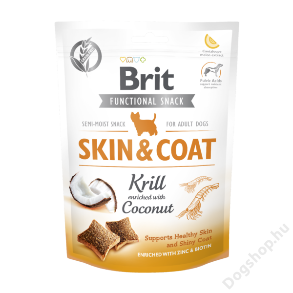 Brit Care Functional Snack Skin&Coat Krill (plankton, kókusz) 150g