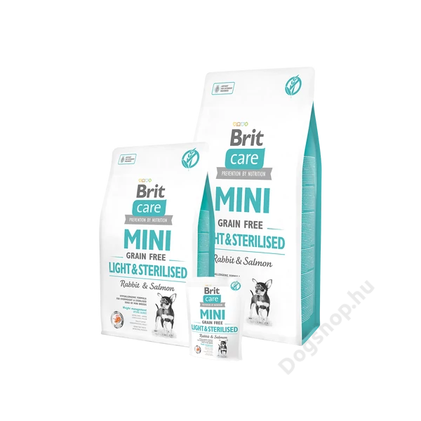 Brit Care Mini Grain Free Light&Sterilised Rabbit & Salmon 0,4 kg Brit Care Mini Grain Free Light&Sterilised Rabbit & Salmon 0,4 kg