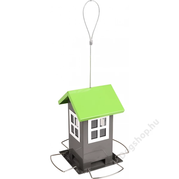 FLAMINGO MADÁRETETŐ FÉM HÁZ 12X12X19CM