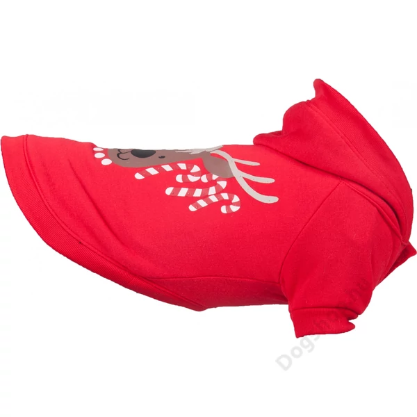 Flamingo karácsonyi pulóver LED piros 30 cm
