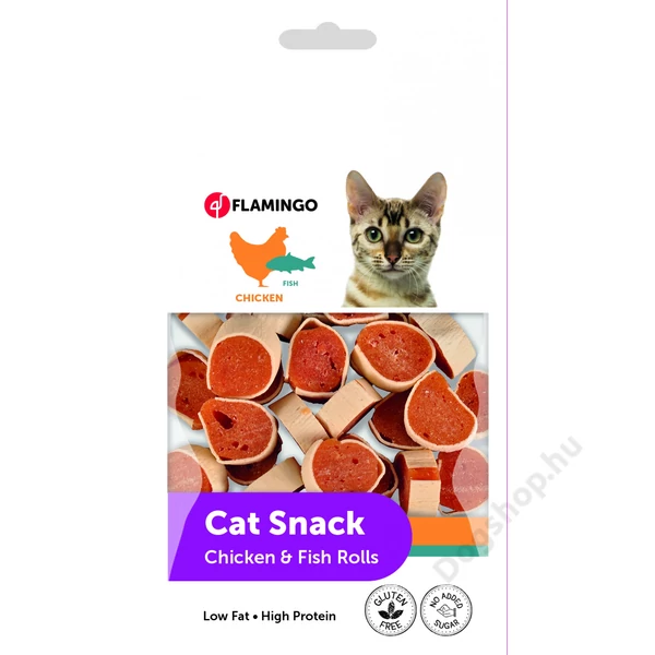 Flamingo macska snack rolls halas 50g