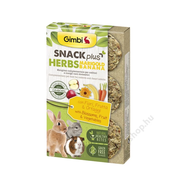Gimborn Gimbi SNACK PLUS HERBS KÖRÖMVIRÁG&BANÁN 50G
