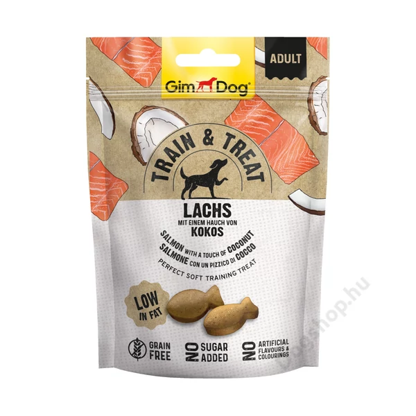 Gimborn Gimdog SNACK TRAIN&amp;TREAT LAZAC&amp;KÓKUSZ 125 G