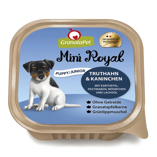 GranataPet Mini Royal Puppy/Junior pulyka és nyúl 150g GranataPet Mini Royal Puppy/Junior pulyka és nyúl 150g