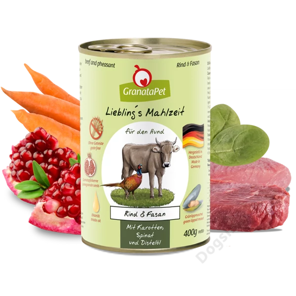 GranataPet Liebling's Mahlzeit marha és fácán konzerv 400 g 6db