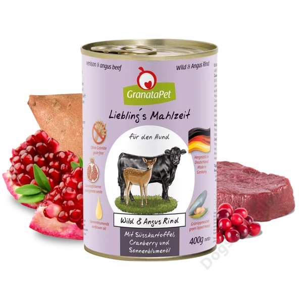 GranataPet Liebling´s Mahlzeit vad és Angus marha konzerv 400g