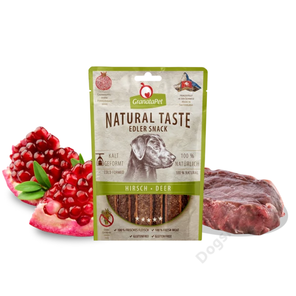 GranataPet Natural Taste Edler Snack Hirsch 90g (szarvas) 10db