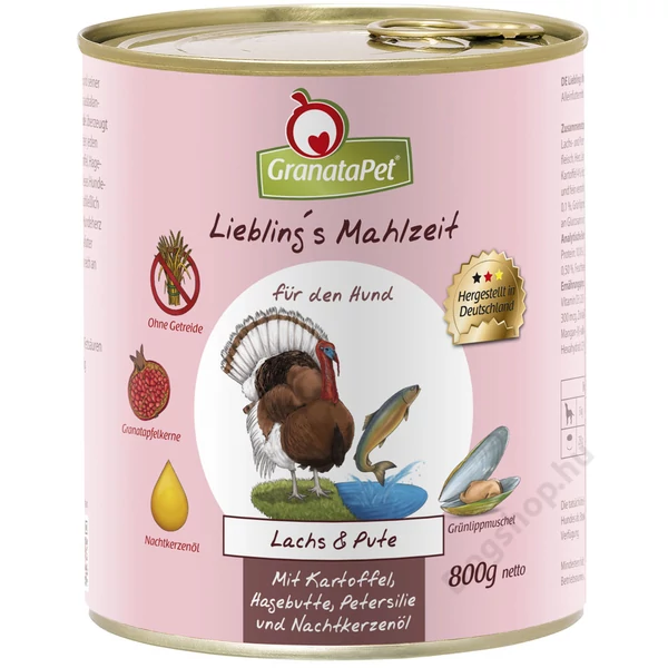 GranataPet Liebling´s Mahlzeit lazac és pulyka konzerv 800 g 6db