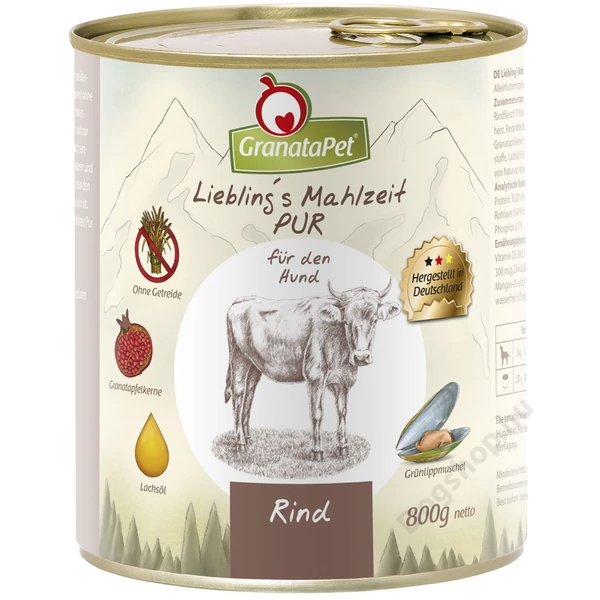 GranataPet Liebling´s Mahlzeit marha PUR konzerv 800 g 6db