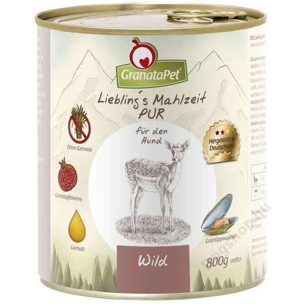 GranataPet Liebling´s Mahlzeit vad PUR konzerv 800 g 6db