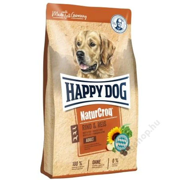 Happy Dog NATUR-CROQ RIND & REIS (Marha & rizs) 15kg