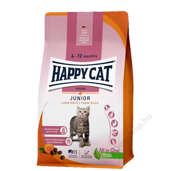 Happy Cat JUNIOR GRAINFREE KACSA 1,3kg Happy Cat JUNIOR GRAINFREE KACSA 1,3kg