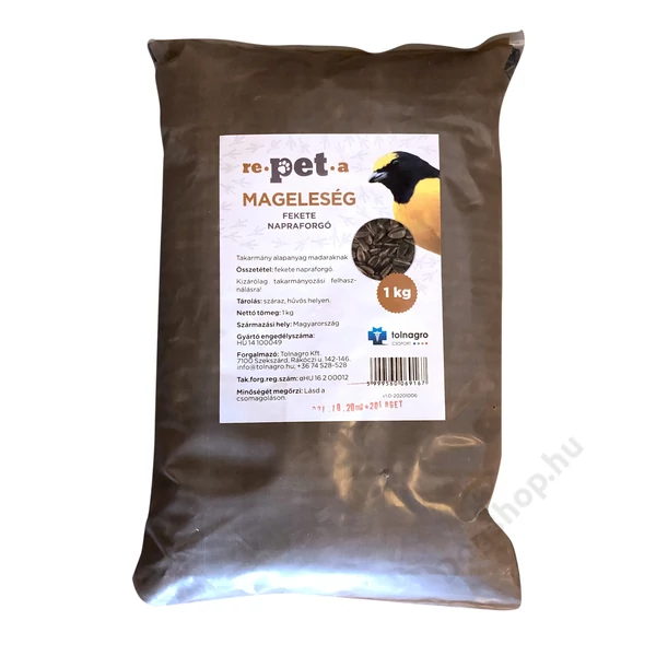 Repeta madáreleség fekete napraforgó 1 kg Repeta madáreleség fekete napraforgó 1 kg