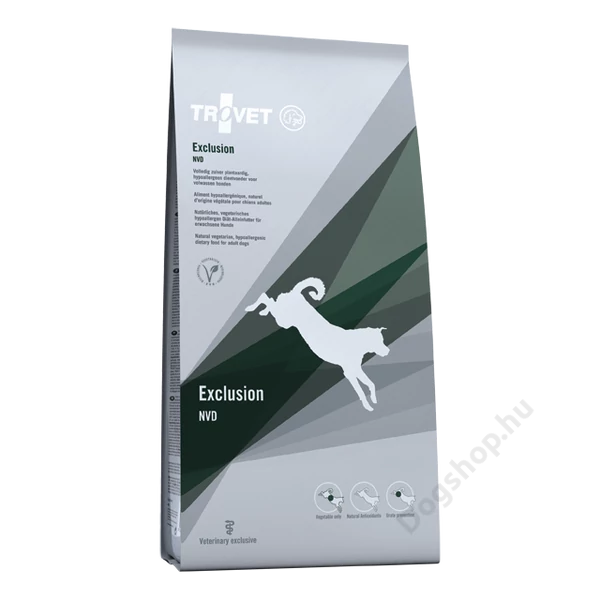 TROVET Natural Vegetarian Diet  EXCLUSION/NVD kutyáknak 2,5 kg. száraztáp