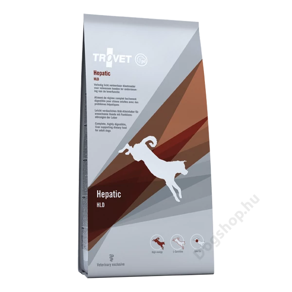 TROVET HEPATIC/HLD Májkímélő diétás száraztáp kutyáknak 3 kg