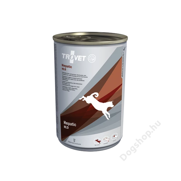 TROVET HEPATIC/HLD Májkímélő konzerv táp kutyáknak 400 g