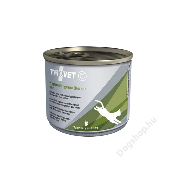 TROVET Hypoallergenic HORSE&RICE Diet/ HRD macskáknak  200 g konzerv