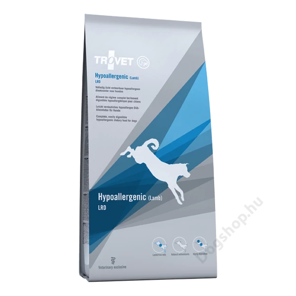 TROVET Hypoallergenic LAMB&RICE Diet/LRD kutyáknak  3 kg