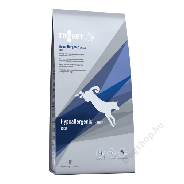 TROVET Hypoallergenic RABBIT&RICE Diet/RRD kutyáknak 3 kg
