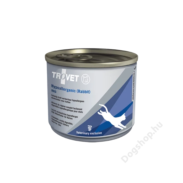 TROVET Hypoallergenic RABBIT&RICE /RRD macskáknak 200 g. konzerv