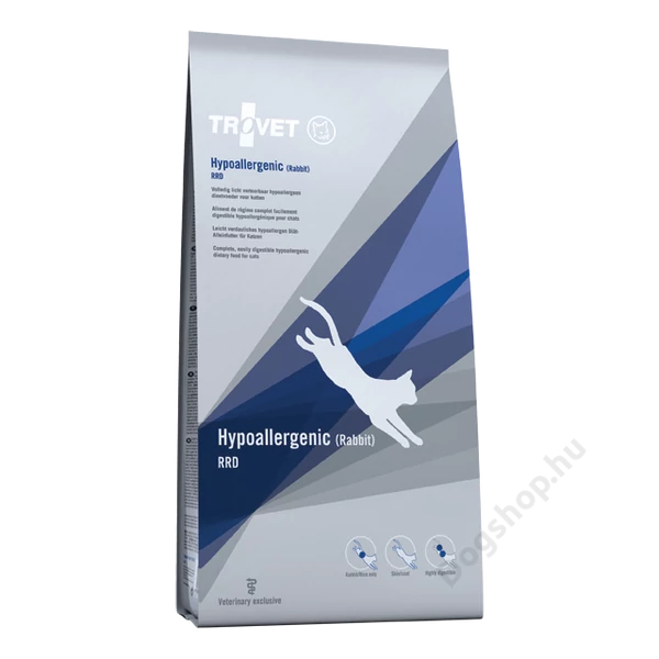 TROVET Hypoallergenic RABBIT&RICE Diet/RRD macskáknak 3 kg