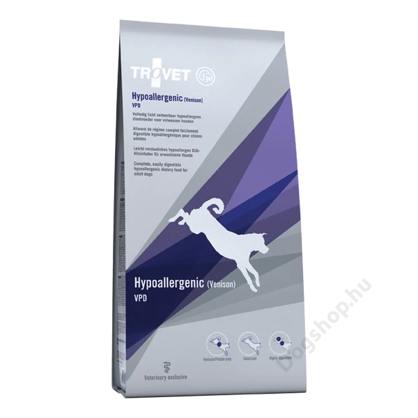 TROVET Hypoallergenic VENISON&POTATO Diet/VPD kutyáknak 10 kg