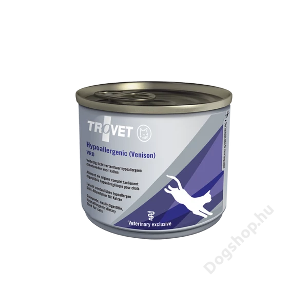 TROVET Hypoallergenic  VENSION&RICE Diet/VRD Macskáknak 200 g konzerv