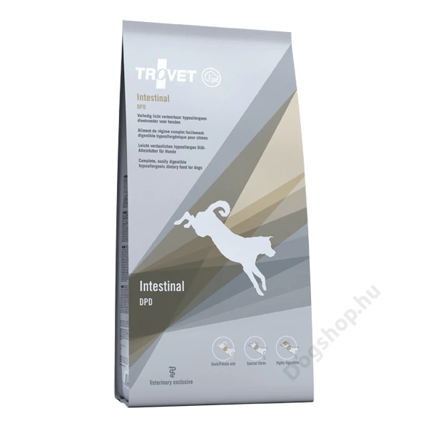 TROVET Hypoallergenic  INTESTINAL DUCK&POTATO Diet/DPD kutyáknak 10 kg