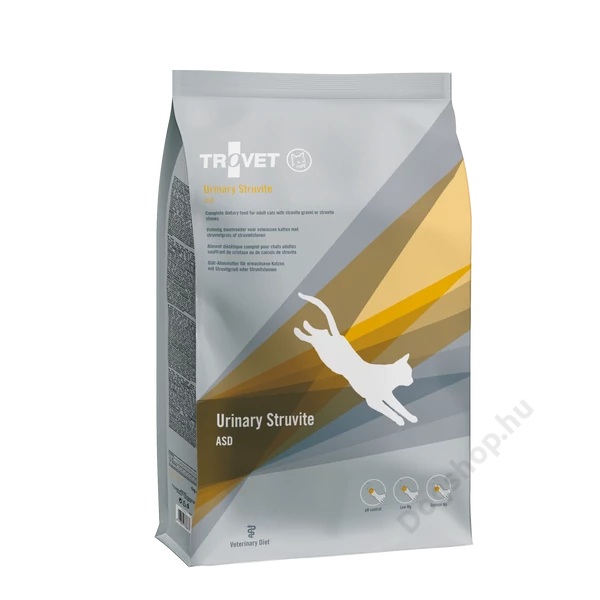 TROVET URINARY & STRUVIT (ASD) száraztáp CAT  macskák részére 10 kg